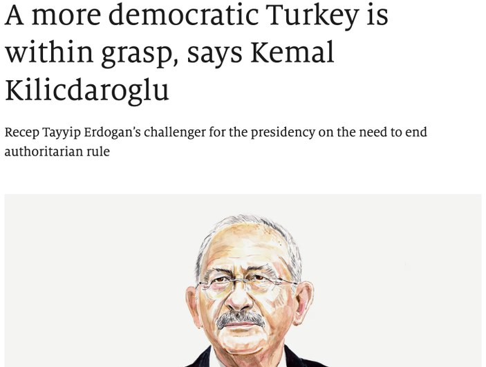 Kemal Kılıçdaroğlu, kendisini destekleyen The Economist için yazdı