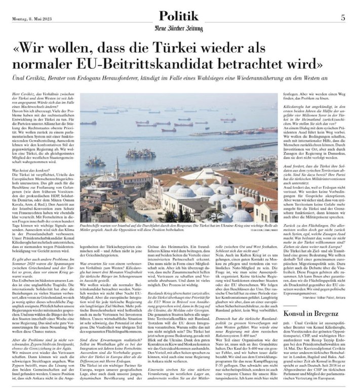 Kılıçdaroğlu'nun danışmanı Ünal Çeviköz Alman basınına konuştu: Askeri operasyonları durduracağız