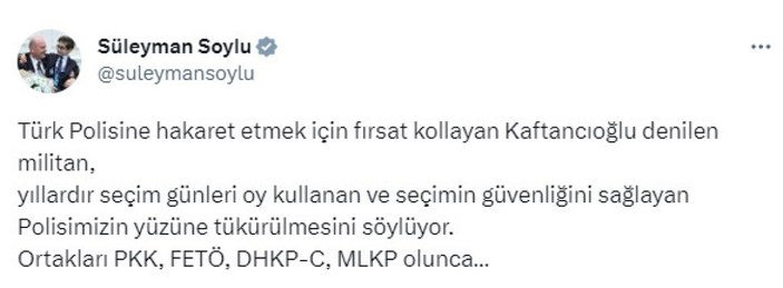 Süleyman Soylu'dan Canan Kaftancıoğlu'na: 'Militan'