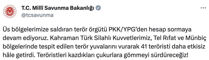 Kahraman Türk askeri hainlerin ensesinde! 41 terörist daha öldürüldü...