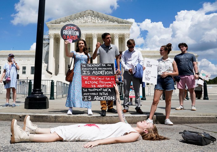 Washington'da kürtaj yanlıları protesto düzenledi