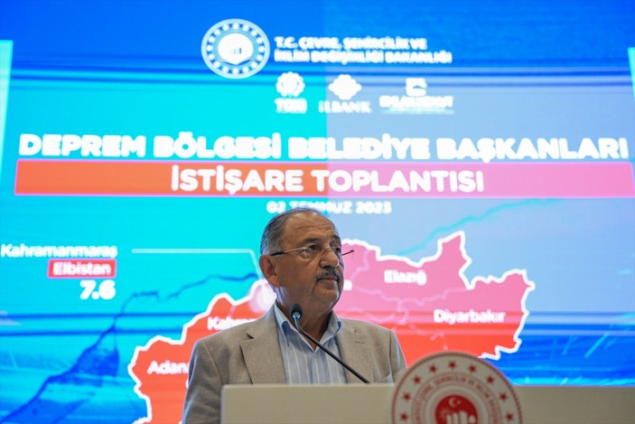 Mehmet Özhaseki açıkladı! 'Deprem bölgesinde yapılaşmaya hiçbir şekilde izin verilmeyecek'