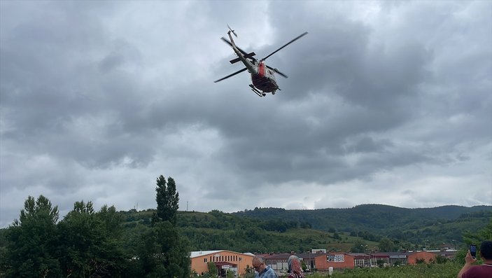 Bartın'da selde mahsur kalanlar helikopterle kurtarıldı