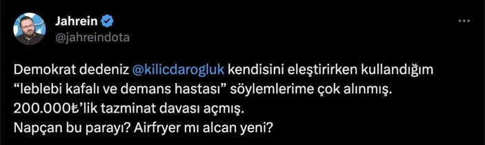 Kemal Kılıçdaroğlu, Jahrein'e dava açtı