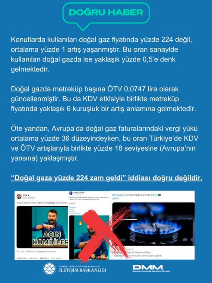 Doğalgazda ÖTV tutarı artırıldı! Doğalgaz fiyatlarında ortalama yüzde 1 artış yaşandı