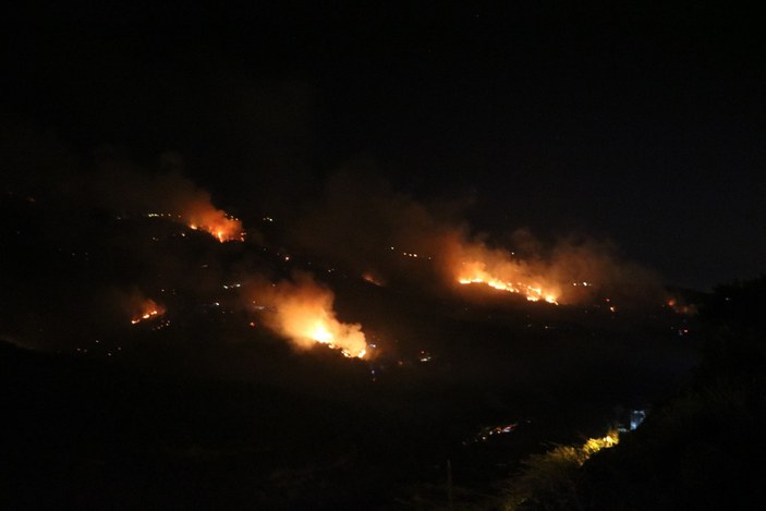 Hatay'da yerleşim yerine yakın orman yangını