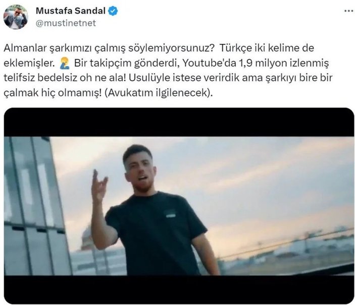 Mustafa Sandal, şarkısını Almanlar çaldı