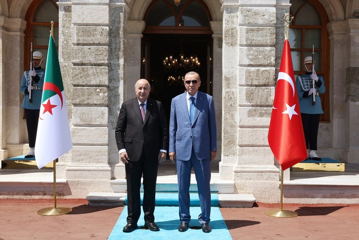 Cumhurbaşkanı Erdoğan, Cezayir Cumhurbaşkanı Tebbun’u kabul etti