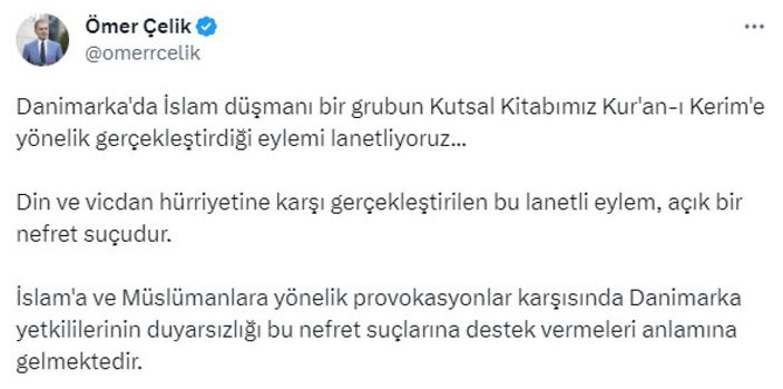 İslam düşmanlığı bir kez daha hortladı! Danimarka'da Kur'an-ı Kerim yakıldı