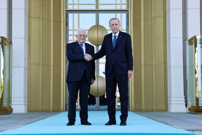 Filistin Devlet Başkanı Mahmud Abbas Ankara'da