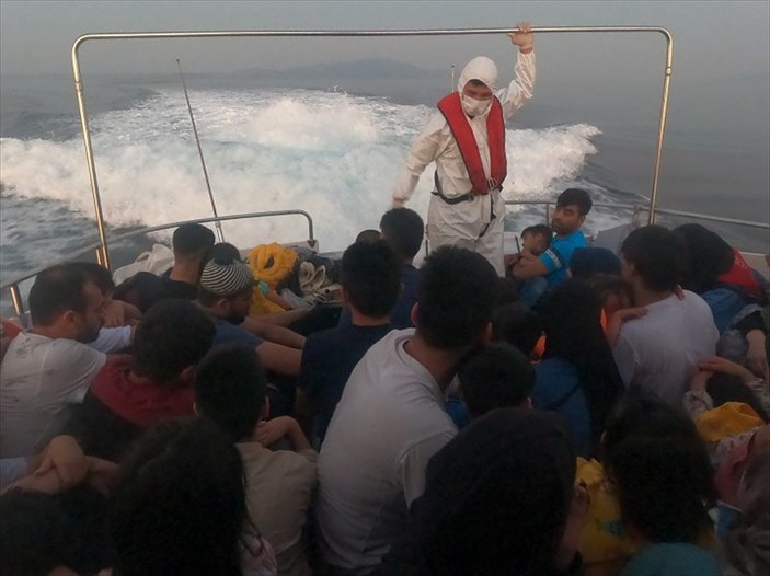 Çanakkale açıklarında 170 düzensiz göçmen yakalandı
