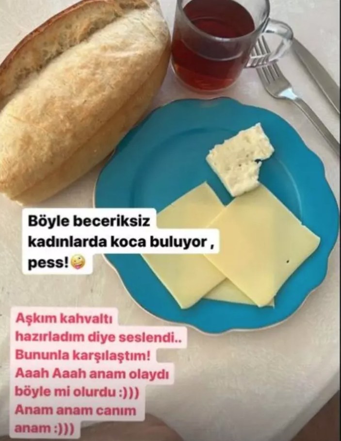 Alpaslan Öztürk, Ebru Şancı'nın hazırladığı kahvaltıyı paylaştı