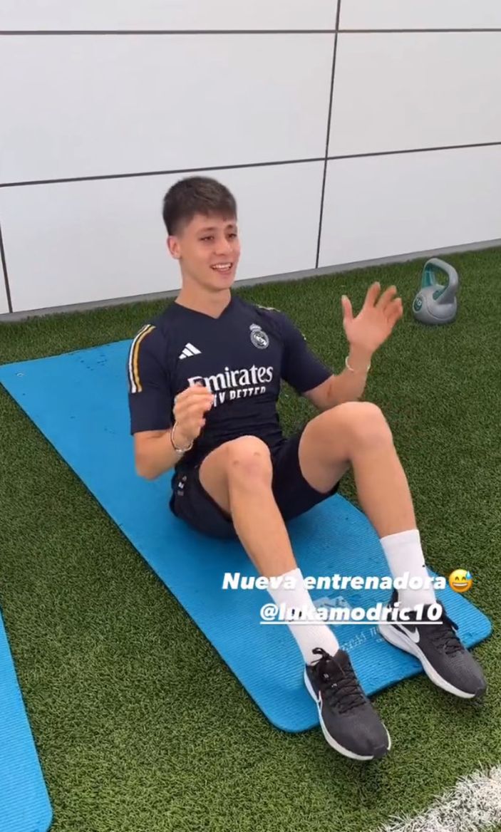 Arda Güler'e idmanda Luka Modric'in kızı yardım etti