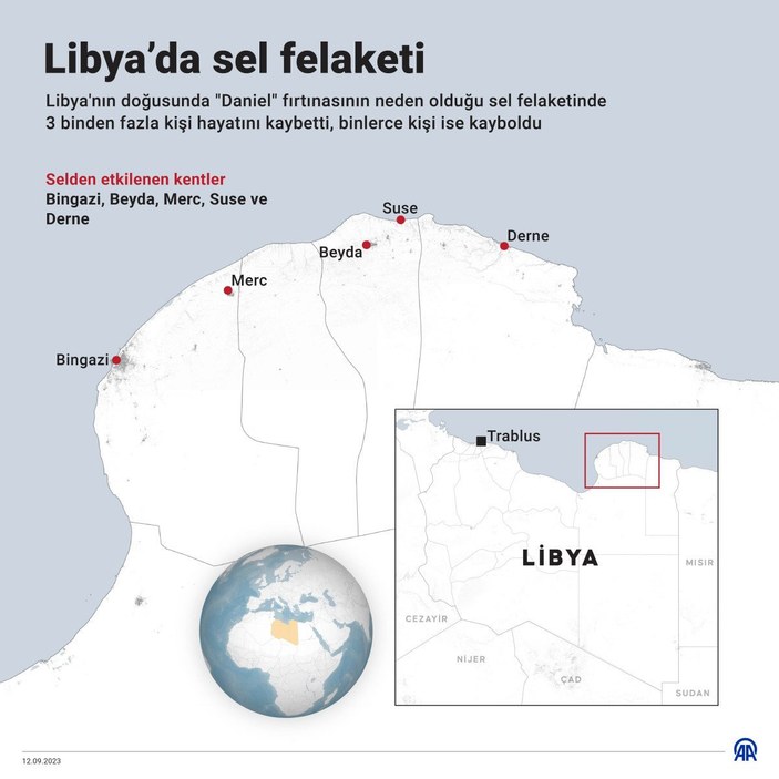 Libya'da sel felaketi: Kayıp sayısı 10 bine ulaştı