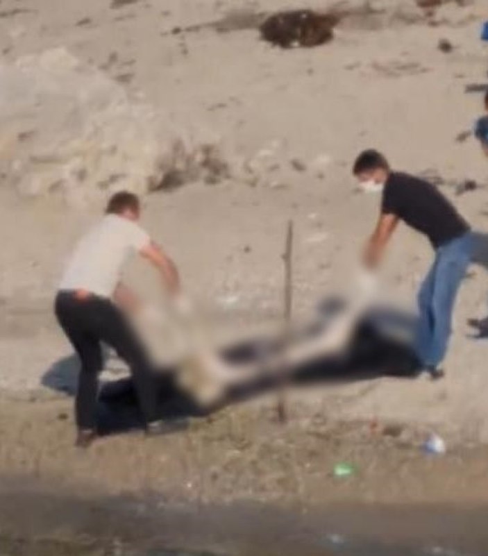 Kocaeli'de sahile cesedi vuran kadının görüntüleri ortaya çıktı