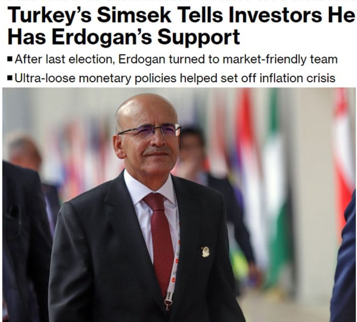 Bloomberg, Hazine ve Maliye Bakanı Şimşek'in ABD temaslarını okurlarıyla paylaştı.