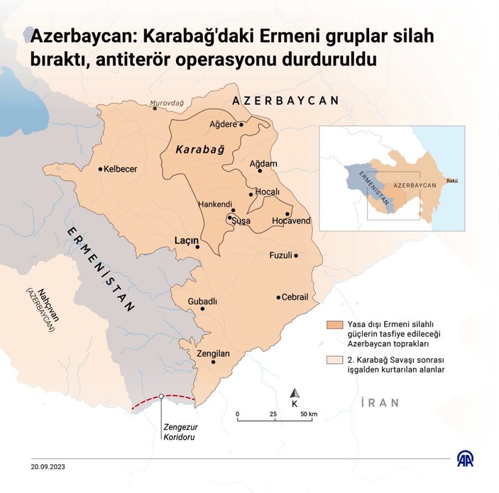 Karabağ'da son durum haritası